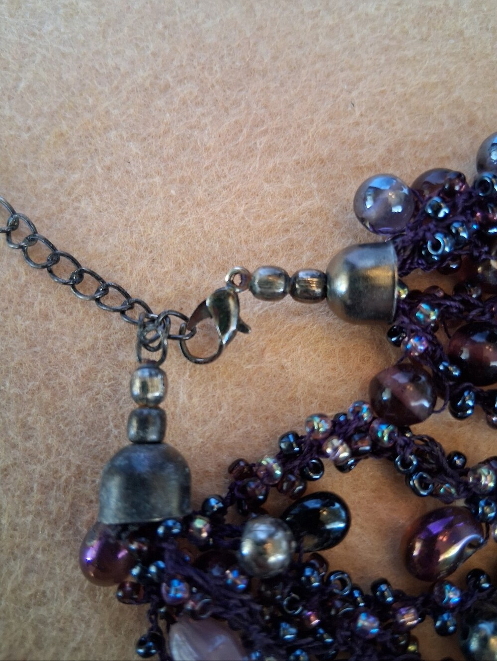 Purple Beaded Multi-Strand Necklace - Women - Picture 5 of 7